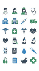 Medical Healthcare Icons Comprehensive Collection of Medical Symbols