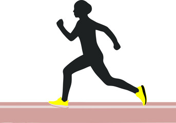 Running man and women