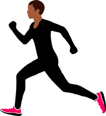 Running man and women