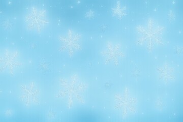 Fototapeta premium Abstract blue background with white glowing shapes and stars.