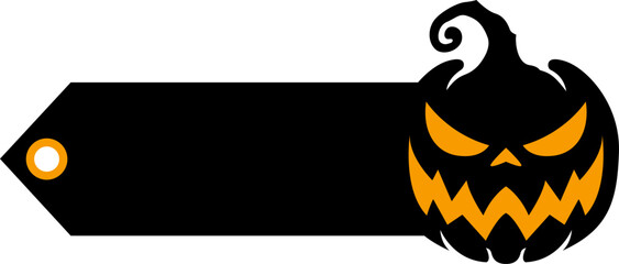 Halloween price tag. Gift tags set. Stickers price. Pumpkin for Halloween with written discount percentages for coupons, social networks, covers, posters, showcase decorations, markets. Vector