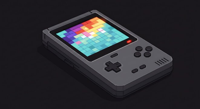 Play vintage handheld console for retro gaming fun