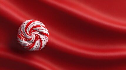 Wrapped candy icon red and white space for text
