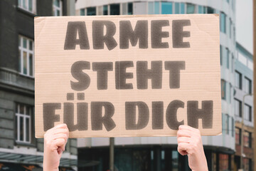 “Armee Steht Für Dich” The army stands for you—will you stand for it? ARMY. DUTY. PEOPLE....