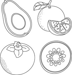 Abstract geometric composition with vibrant color accents and text elements