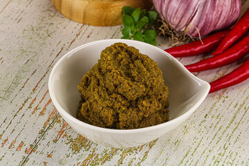 Yellow Thai spicy curry paste
