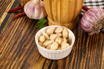 Tasty aroma marinated garlic cloves