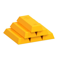 Gleaming Stacked Gold Bar Ingot Representing Wealth and Economic Security