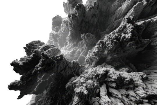 Abstract Pixelated Landscape with Light Reflections against a Black Backdrop - Powered by Adobe