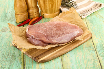 Raw turkey breast fillet piece