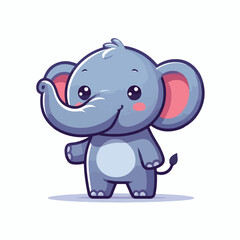 Cute Vector Elephant Vector Illustration