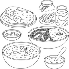 Abstract geometric composition with vibrant color accents and bold typography