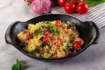 Cous cous with vegetables tabulle