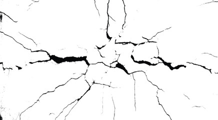 crack ground for abstract background on white background