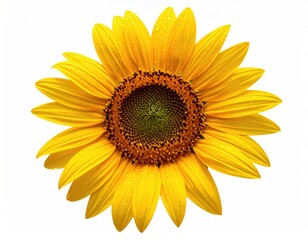 Fototapeta premium Bright yellow sunflower isolated