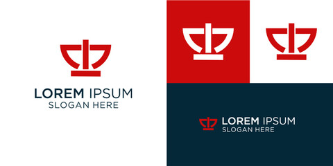Elevate your brand with this modern crown logo design, perfect for businesses seeking a sophisticated and regal aesthetic that conveys authority and prestige in a minimalist style