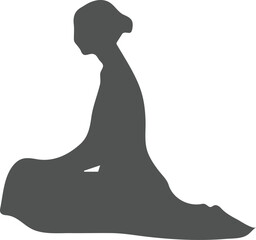 Silhouette of Serene Contemplation A Meditative Figure Expressing Inner Peace and Balance in Quiet Reflection Practicing Mindfulness