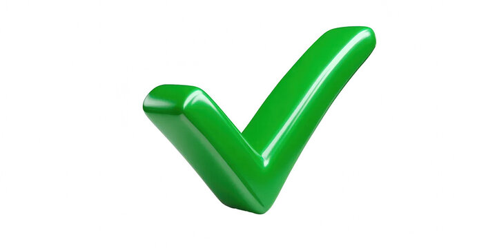 green check mark 3d illustration yes, icon, tick, mark, check, green, ok