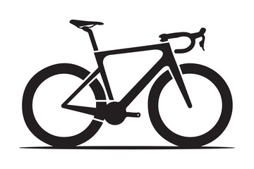 Racing bike icon. Vector Black silhouettes. with white background © firoz