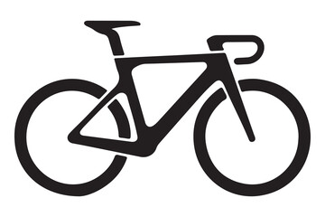Racing bike icon. Vector Black silhouettes. with white background © firoz