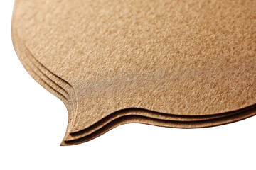 Abstract Golden Speech Bubble Design on Transparent Background with Layered Texture