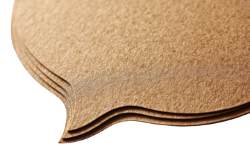 Abstract Golden Speech Bubble Design on Transparent Background with Layered Texture