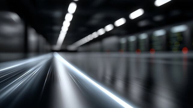 Cinematic visualization of modern data center interior with glowing servers, holographic data particles, and futuristic IT infrastructure illuminated by cool neon lighting