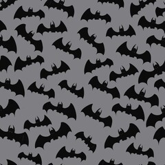 Dark Bat Seamless Texture for Halloween