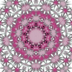 pink and white mandala