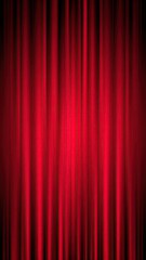 Rich red, folded curtains with soft lighting and dark edges