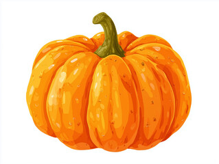 Obraz premium Bright Orange Pumpkin Lantern Clipart for Halloween Theme and Festive Decoration