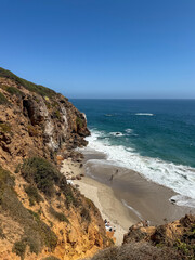Malibu beach and rock