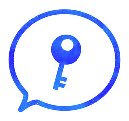 青い星空｜鍵アイコンの吹き出し