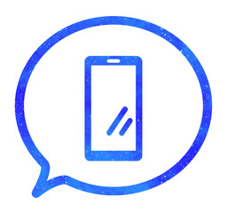 青い星空｜スマートフォンの吹き出し