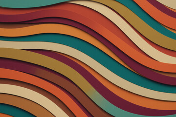 Abstract digital art image depicting a dynamic and elegant composition of flowing, interwoven ribbons or soft, undulating waves