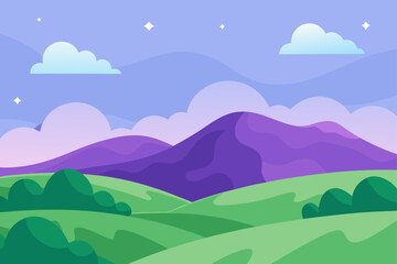 Obraz premium Landscape with mountains and clouds design