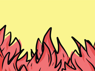 bonfire cartoon illustration design  with copyspace.eps