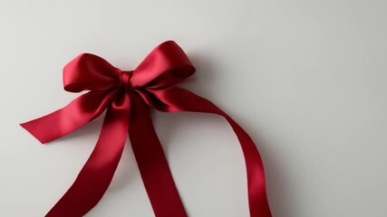 Decorative red ribbon bow holiday gift celebration - Powered by Adobe