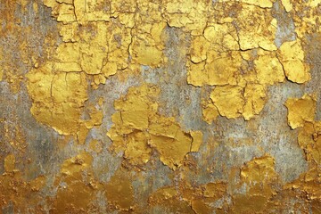 Obraz premium Cracked gold paint abstract texture