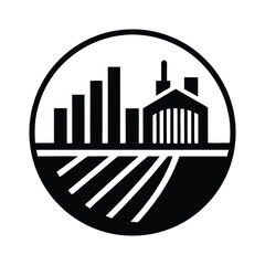 Fototapeta premium Data Chart Farming Icon Illustration