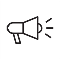 Electric Megaphone Icon - Sound and Marketing Advertising Symbol