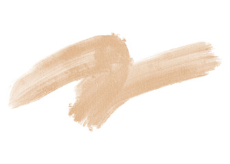 PNG Beige Watercolor Brush Stroke Graphic. Transparent Background