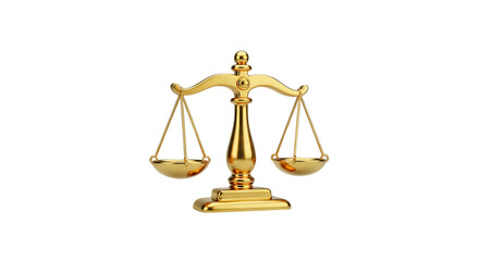 Elegant golden scales of justice symbolize fairness and balance in legal matters