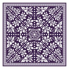 Bandana pattern leaf vector design editable 