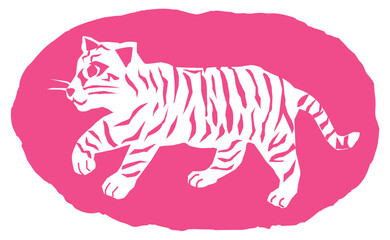 虎のスタンプイラスト