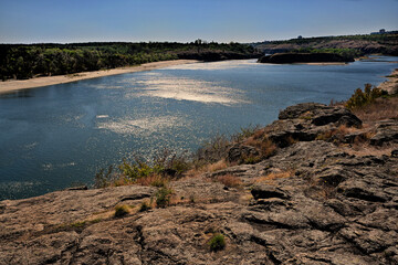 The island of Khortitsa rocks