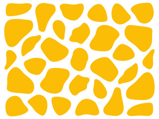 Seamless yellow organic shapes pattern on abstract geometric design