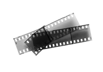 Isolated film negatives overlapping to create a photographic document of abstract images