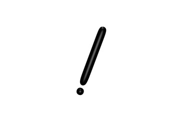 black exclamation mark, PNG