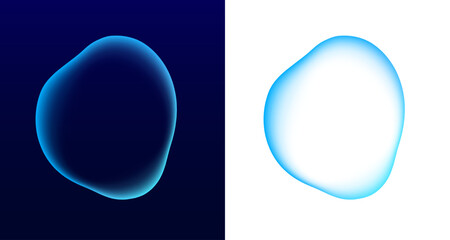 A minimalist blue neon abstract on a dark transparent background. The glowing outline adds energy and clarity to futuristic designs. Great for UI, banners, and social posts.